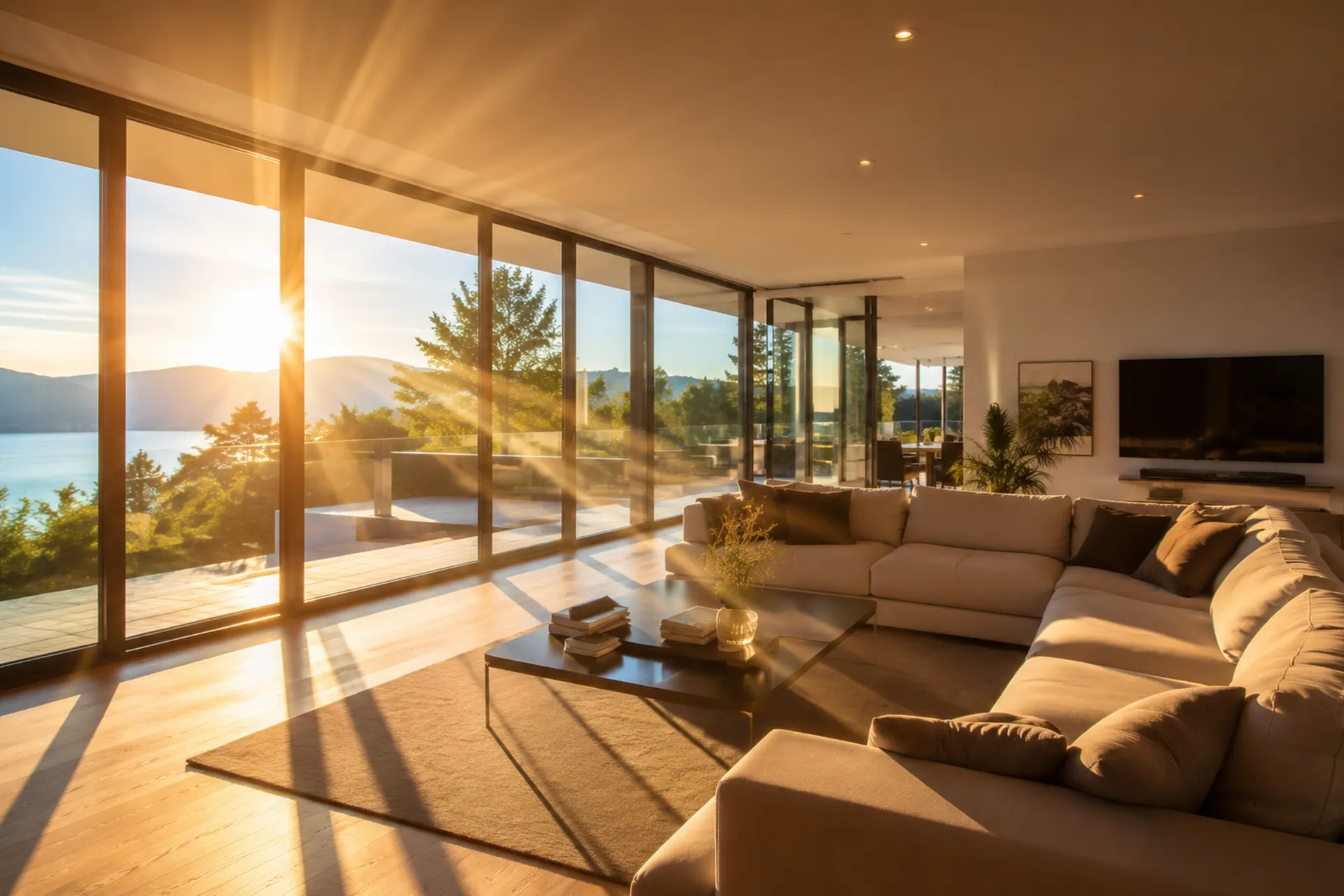 Comment réduire la chaleur dans un salon avec de grandes baies vitrées ? La solution avec les films adhésifs solaires XPEL Vision