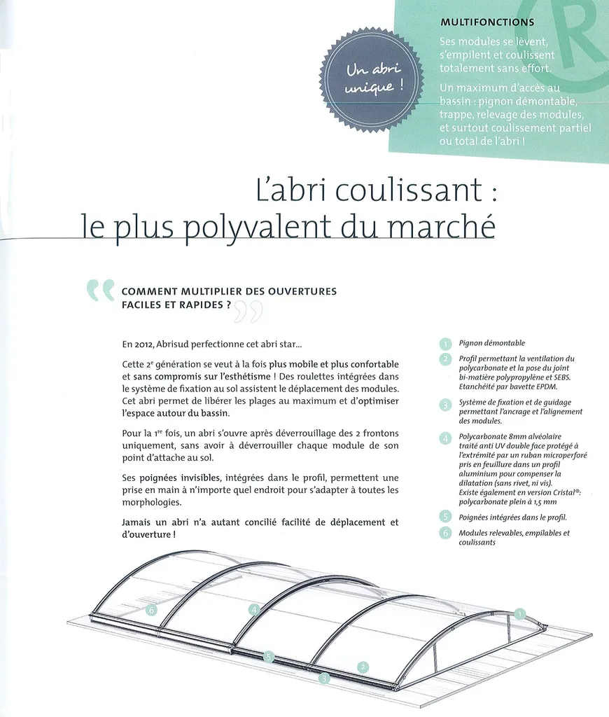 ABRI BAS SEMI-COULISSANT ABRISUD