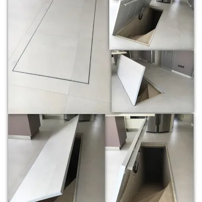 Fabrication de trappe de sol prête à carreler sur mesure pour accéder à des escaliers intérieurs à Nice 06