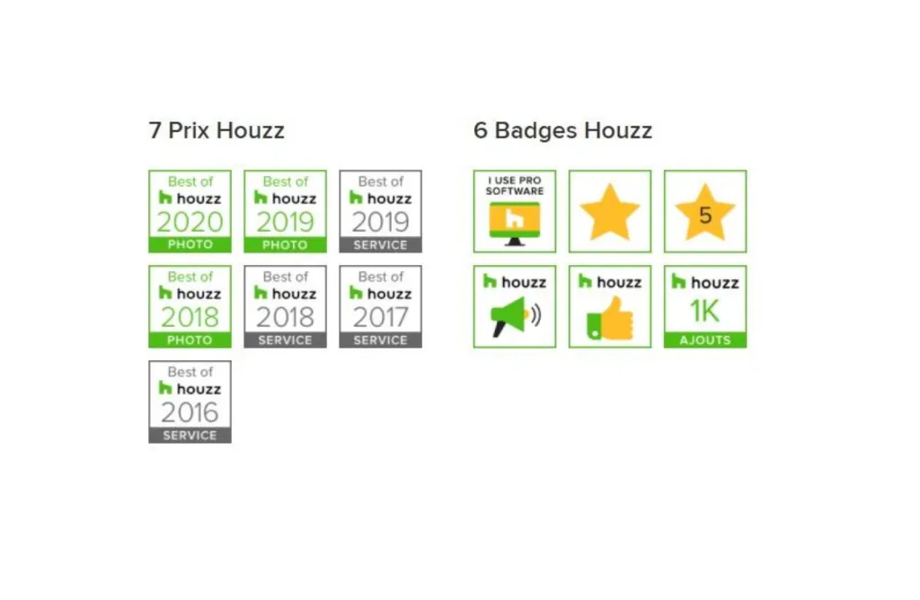 houzz meilleurs architectes récompensés