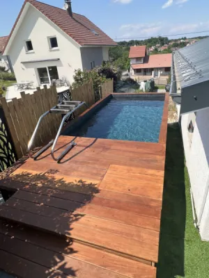 Mise en place de piscine conteneur à Illkirch dans le Bas-Rhin CLK