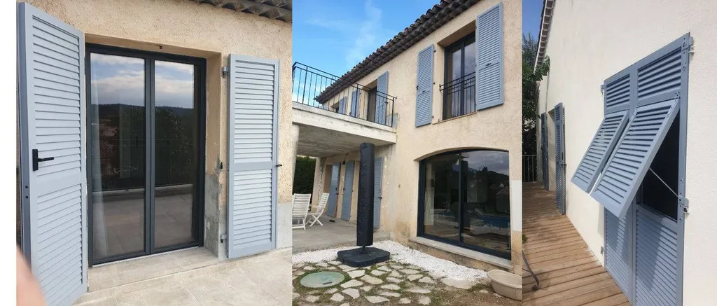 Volets battants à lames verticales et battants persiennés sur-mesure à Nice