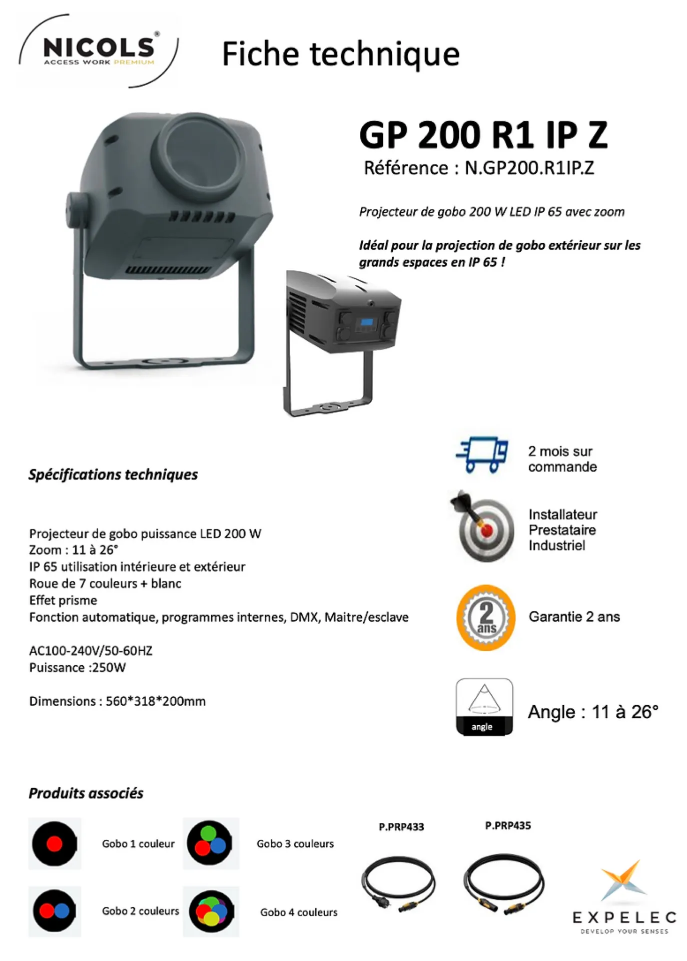 location de projecteur gobo extérieur à Bandol dans le var