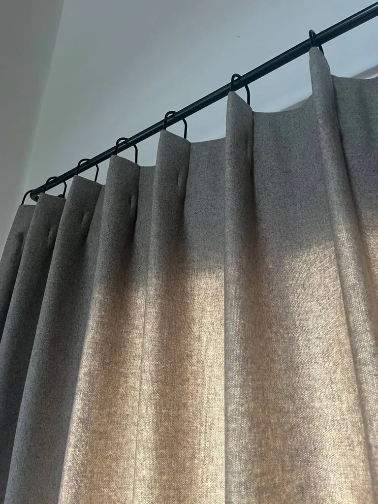 Rideaux en flanelle pour un chalet à Mégève