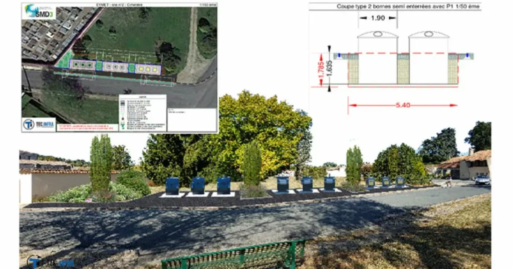 Enfouissement des poubelles en Dordogne 