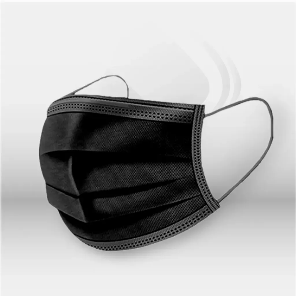 Masques chirurgicaux noirs Type IIR 3 plis boîte de 50 haute filtration utilisés en milieu professionnel à Mont-de-Marsan, Landes (40), Nouvelle-Aquitaine et disponibles partout en France