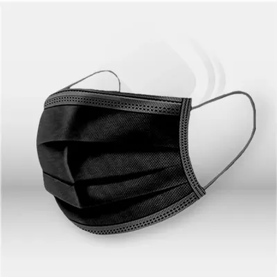 Masques chirurgicaux noirs Type IIR 3 plis boîte de 50 haute filtration utilisés en milieu professionnel à Mont-de-Marsan, Landes (40), Nouvelle-Aquitaine et disponibles partout en France