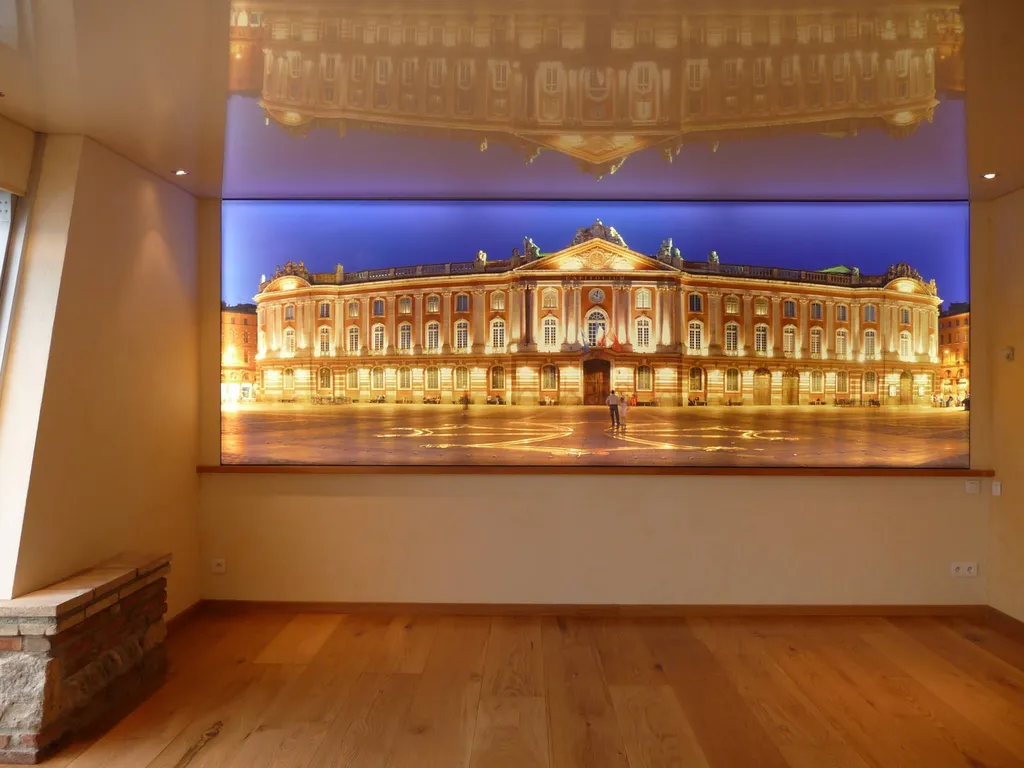 Mur rétro-éclairé, avec toile diffusante PVC imprimée, pour un décor mural original Toulouse