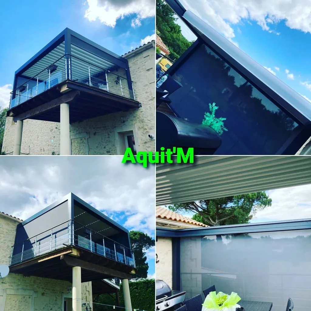 Installation d'une pergola bioclimatique à lames orientables et rétractables sur Bordeaux en Gironde par Aquit'M