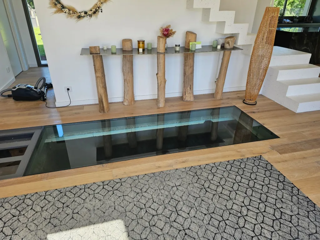 Fabrication d'un plancher en verre pour un client à Aix en Provence
