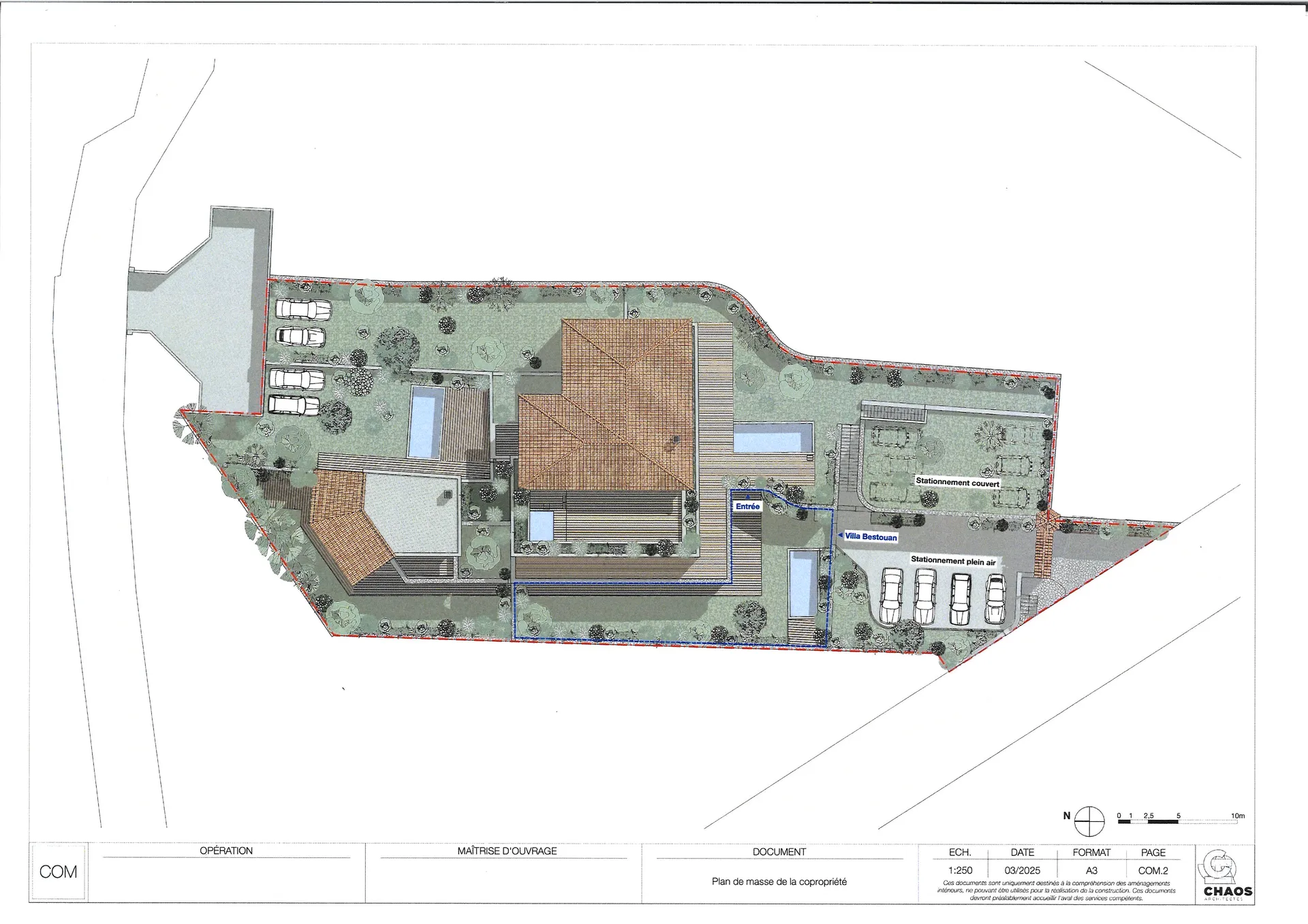 Plan d'aménagement extérieur proposé
