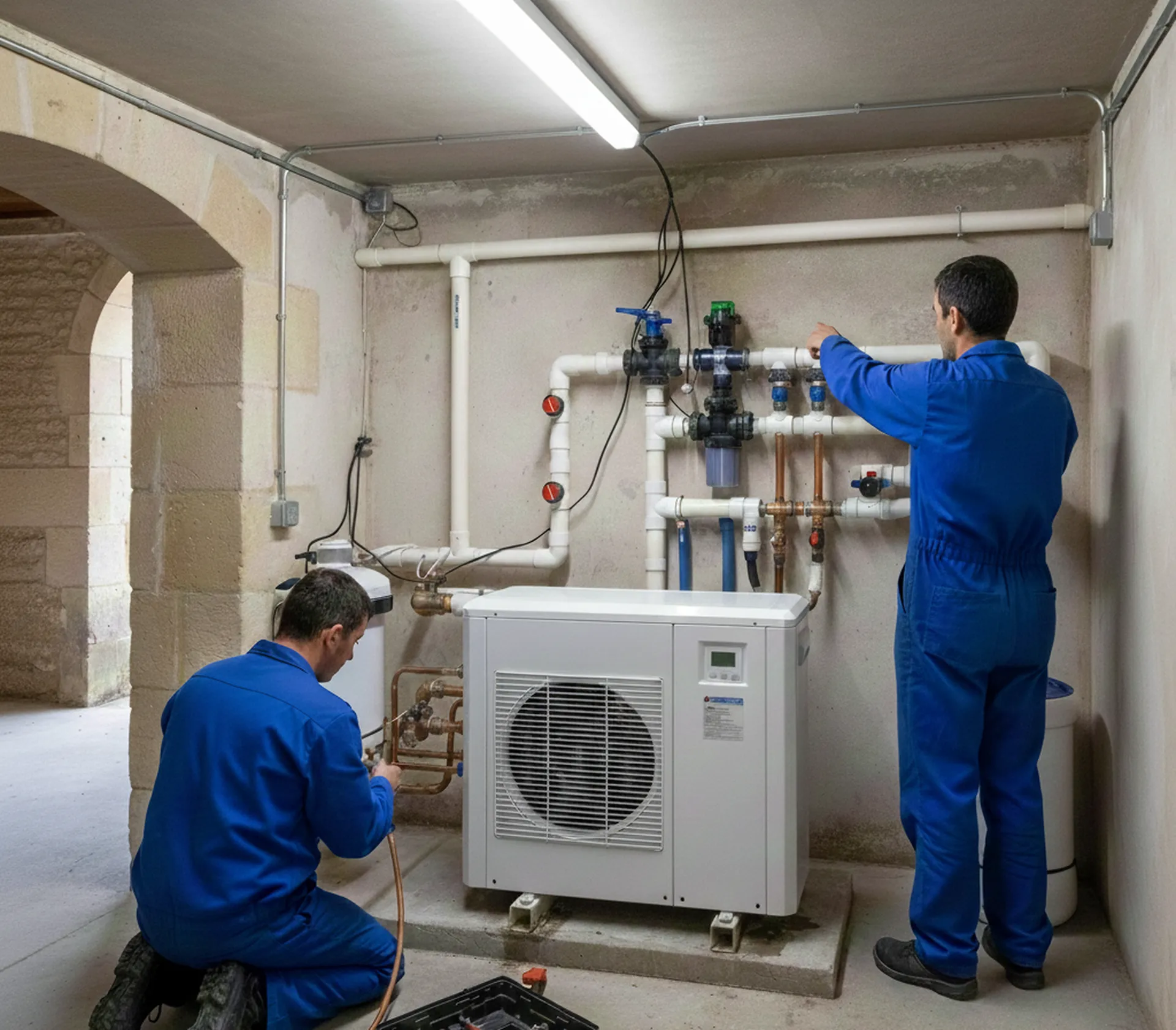 Areva pisinces - Installation d'une pompe a chaleur (PAC) économique pour une piscine sur Bordeaux