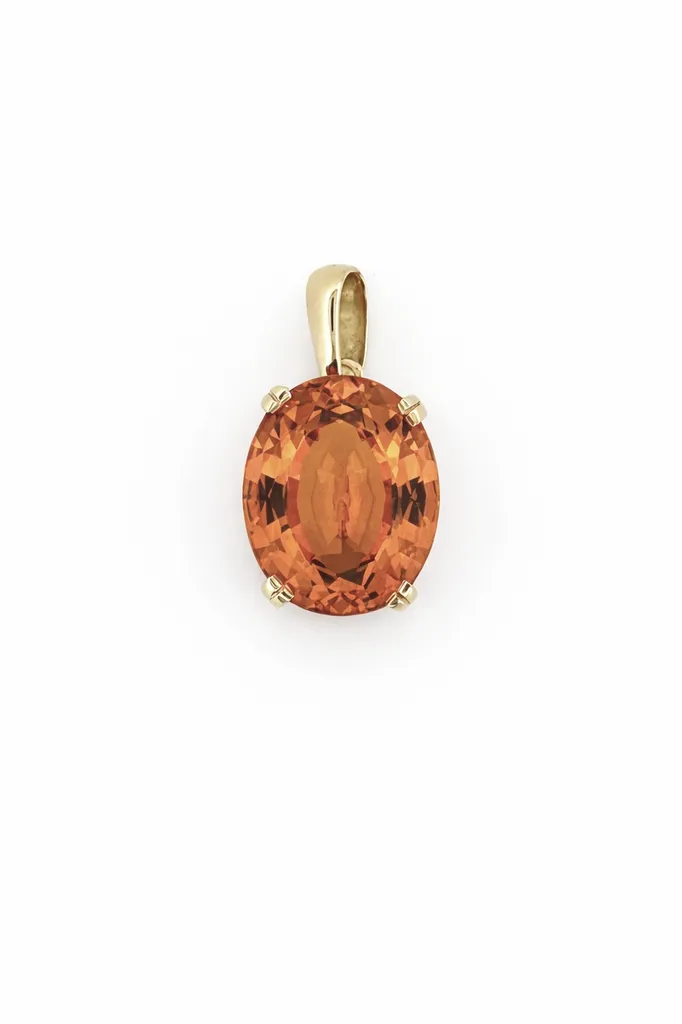 Sublime pendentif topaze impériale ovale 11,5 carats monture or 750 disponible chez Or Ligne La Teste-de-Buch