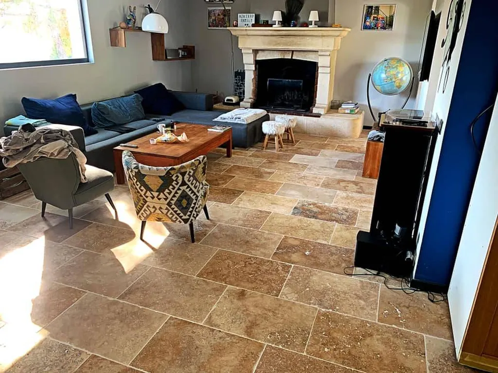 DALLAGES INTERIEURS TRAVERTIN BEIGE 1ER CHOIX MIX 