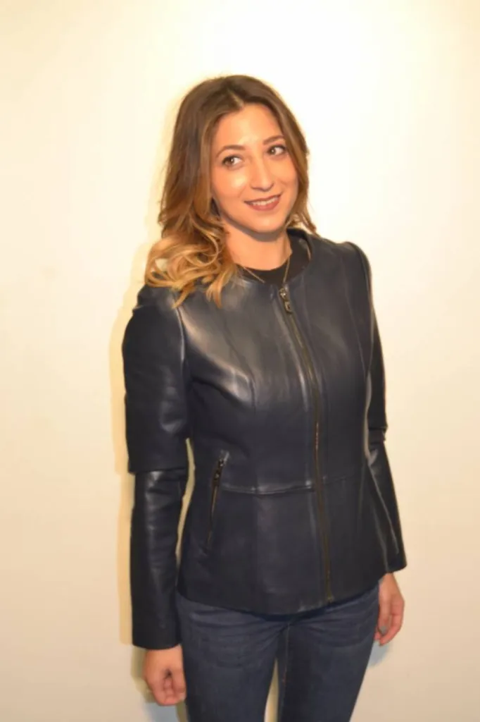 blouson long cuir noir Giovanni femme