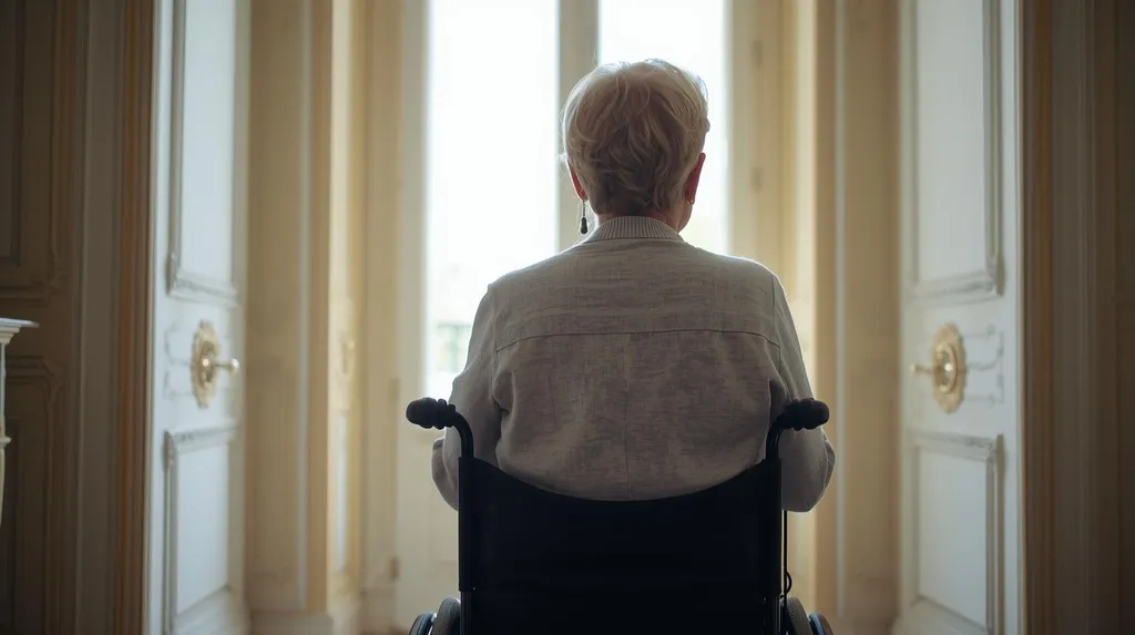 personne a mobilité réduite dans un logement parisien 