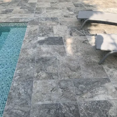 Acheter du travertin silver pour la réalisation de ma terrasse extérieure sur le secteur de Bois-Guillaume proche de Rouen 76.