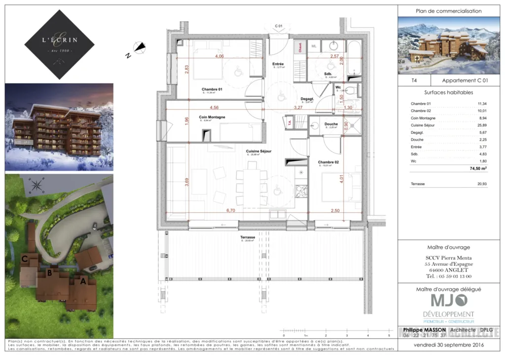 Appartement T4 à ARC 1800, résidence secondaire