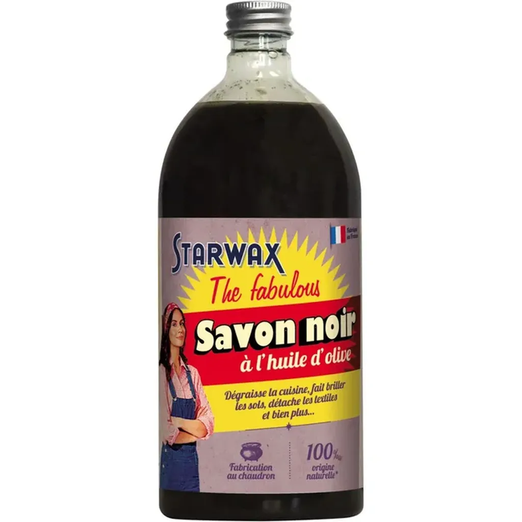STARWAX THE FABULOUS - Savon Noir à l'Huile d'Olive - Dégraisse - Détache, Fait Briller - 100% d'Origine Naturelle - Cuisine, Sols