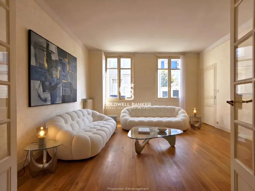 proposition d'aménagement du salon - maison centre ville du mans