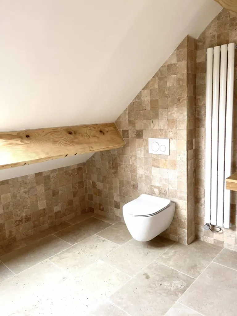 Travertin sol et mur pour salle de bain, douche, salle d'eau