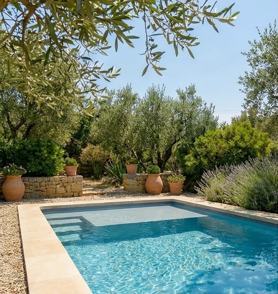 Mini piscine avec escalier