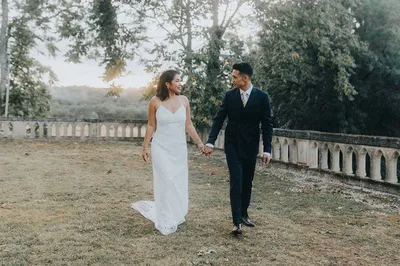 Karen et Mathieu : Un mariage de rêve à 10 000 km de leur lieu de vie, au château du Grand Moueys en Gironde - Les Mariages de Mademoiselle L - Tsitou Raza