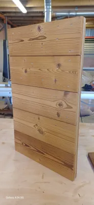 Fabrication de volet battant en bois thermo traité pour une maison à Aix en Provence