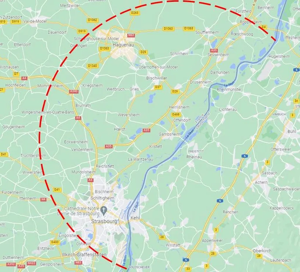 Zone de livraison de Beton Sec 20 km de rayon VELTZ-VIX