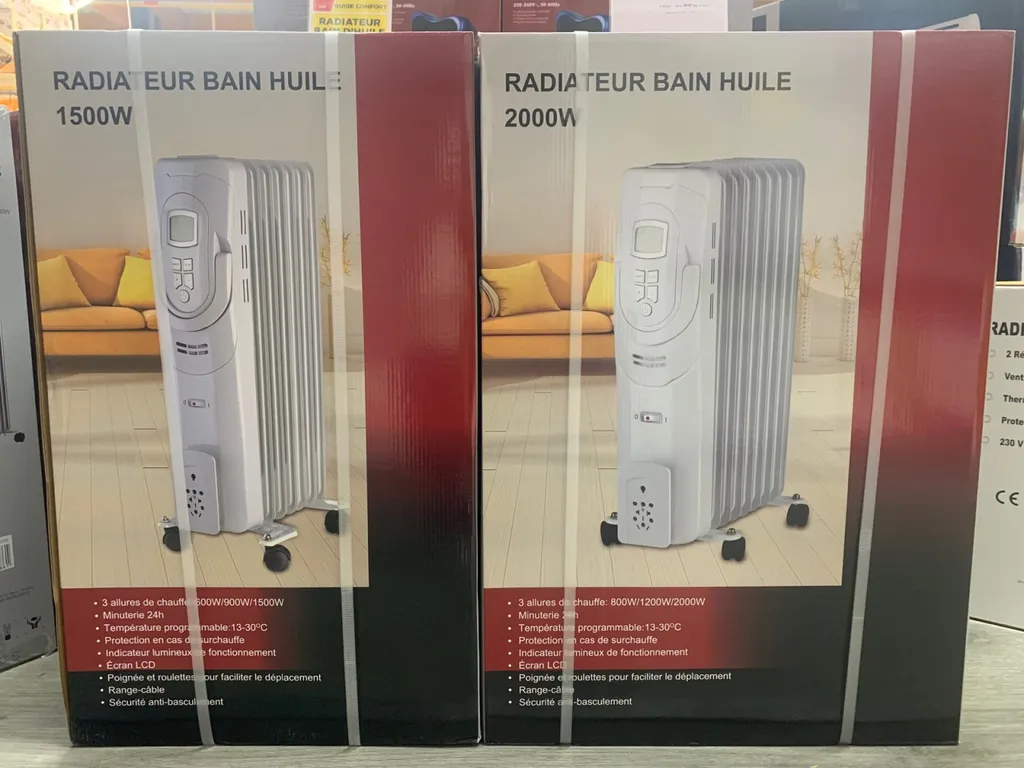 Radiateurs mobiles bain d'huile