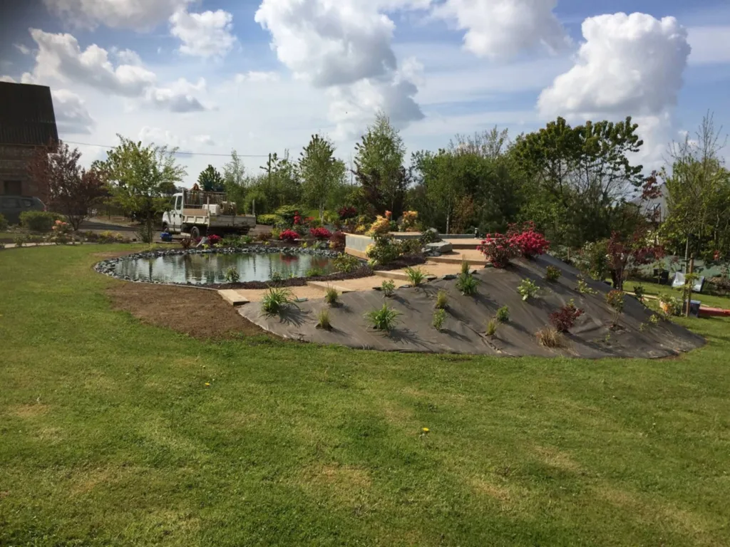 bassin avecfiltration et  lagunage