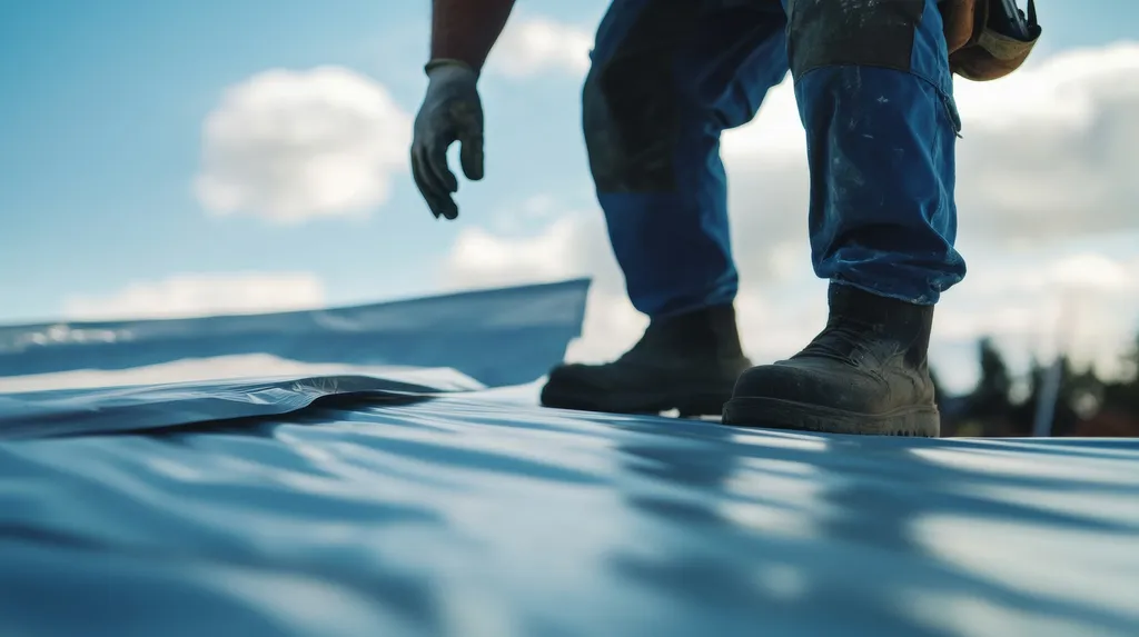 Pose de bâche en urgence sur toiture zinc après intempéries à Celle-Saint-Cloud avec une mise hors d’eau rapide sur maison ou immeuble parisien