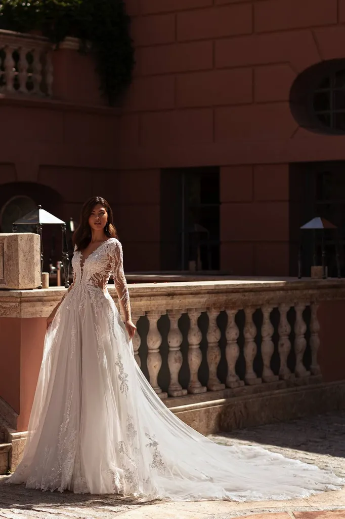 Robe de mariée princesse de créateur Anna Sposa à Marseille