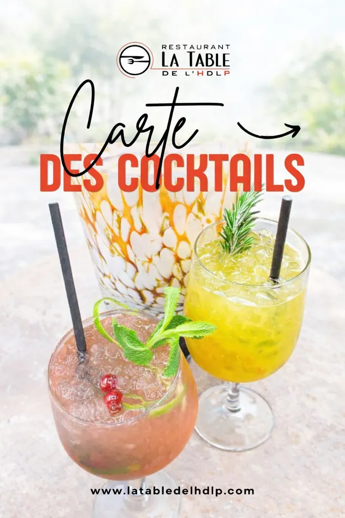 Cocktails et Mocktails fait maison à déguster sur notre terrasse ombragée à coté de notre fontaine provençale.