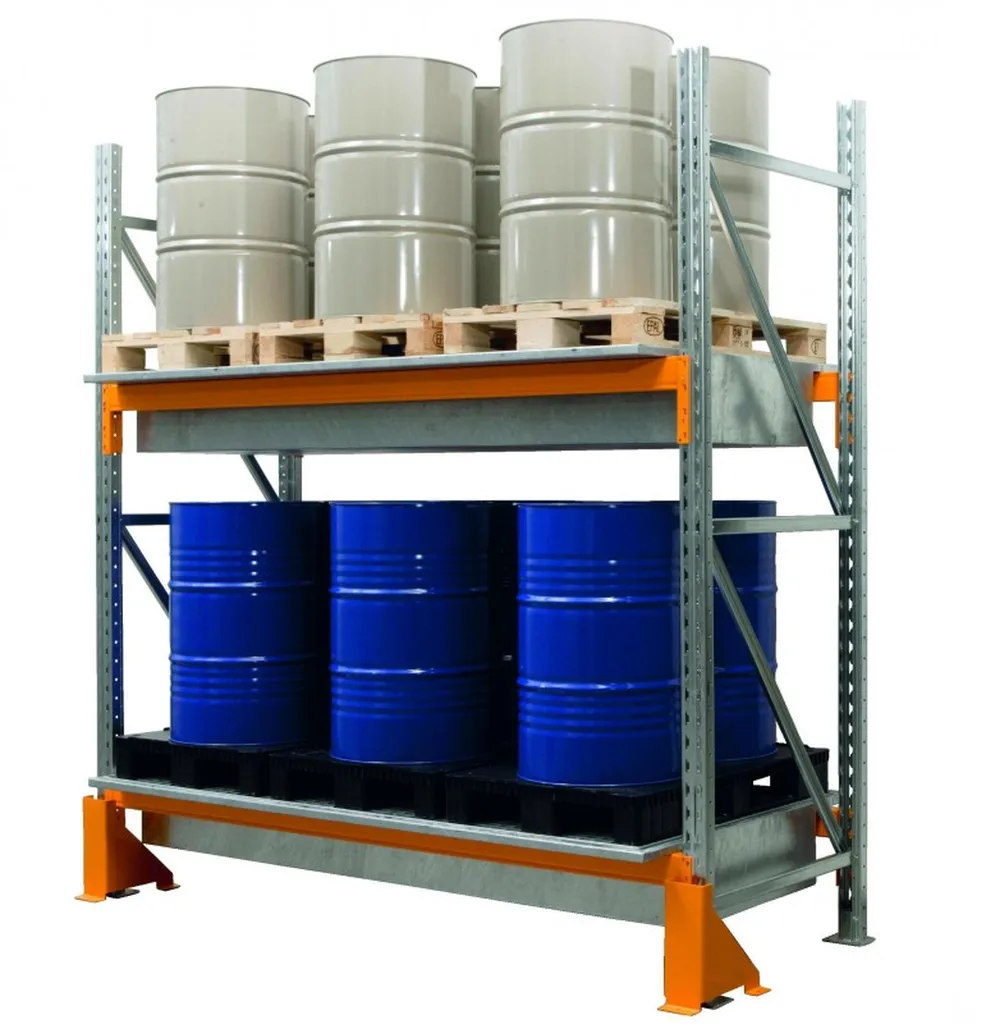 Installer un rack à palettes avec bacs de rétention pour fûts et bidons à Toulouse et en Occitanie