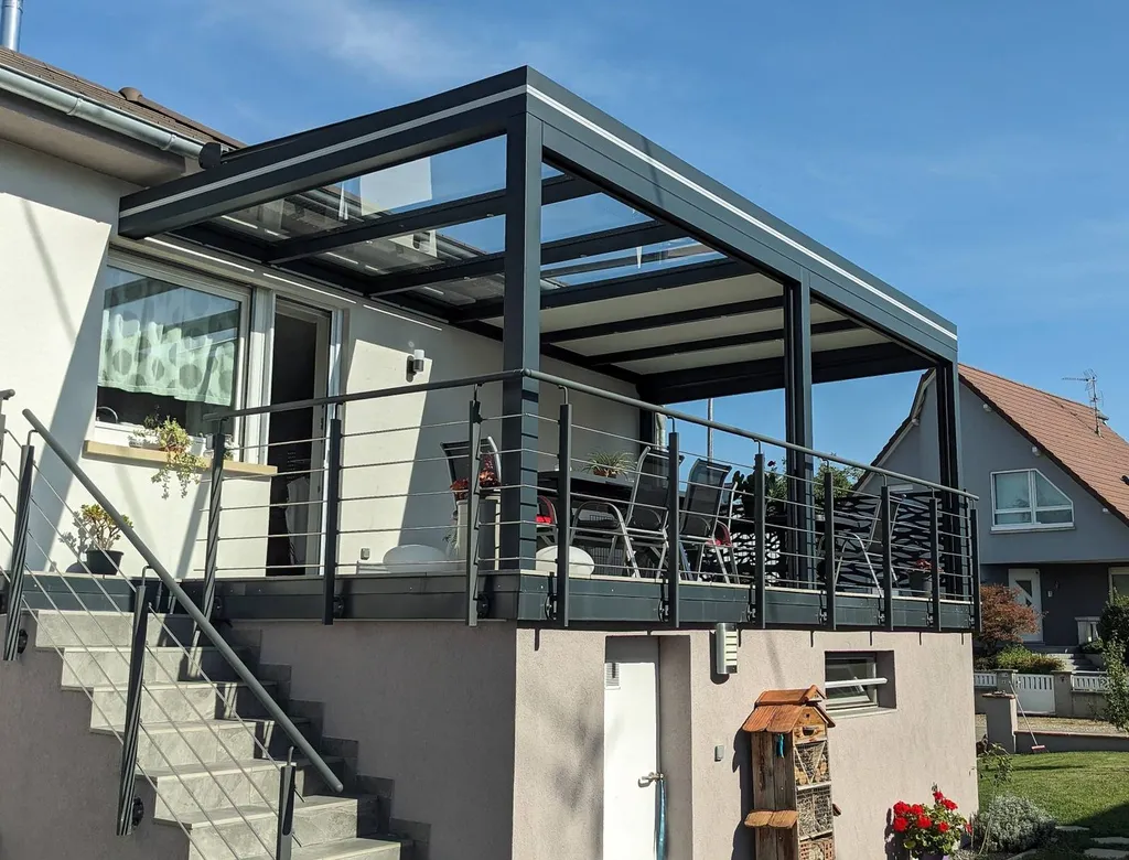 Pergola aluminium toit fixe à Kilstett 