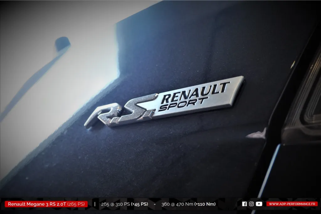 Reprogrammation moteur Marseille - Renault Megane 3 (Ph3) RS 2.0T 265cv - ADP Performance
