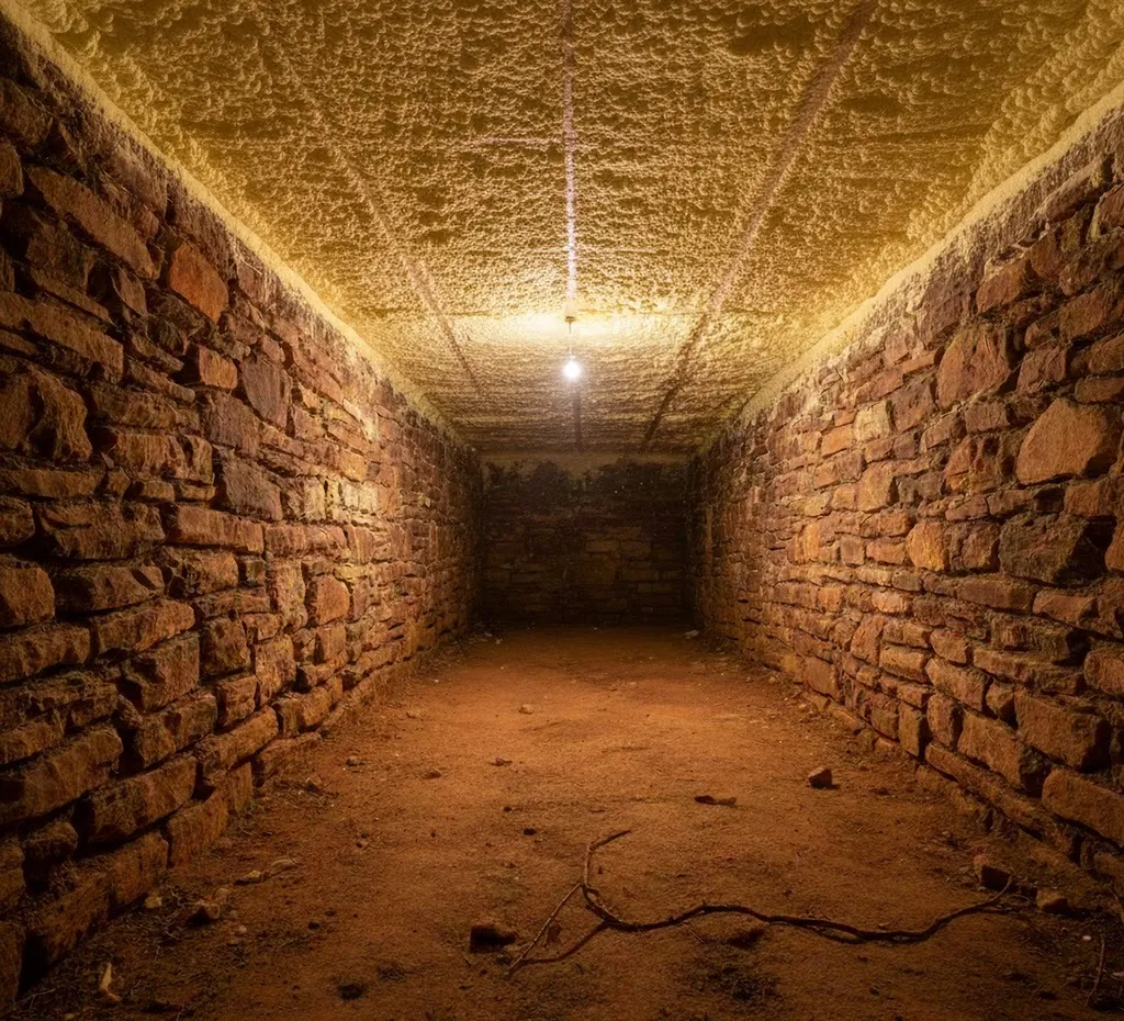 isolation d'un plafond d'un vide sanitaire d'une maison en renovation à Novalaise proche Annecy