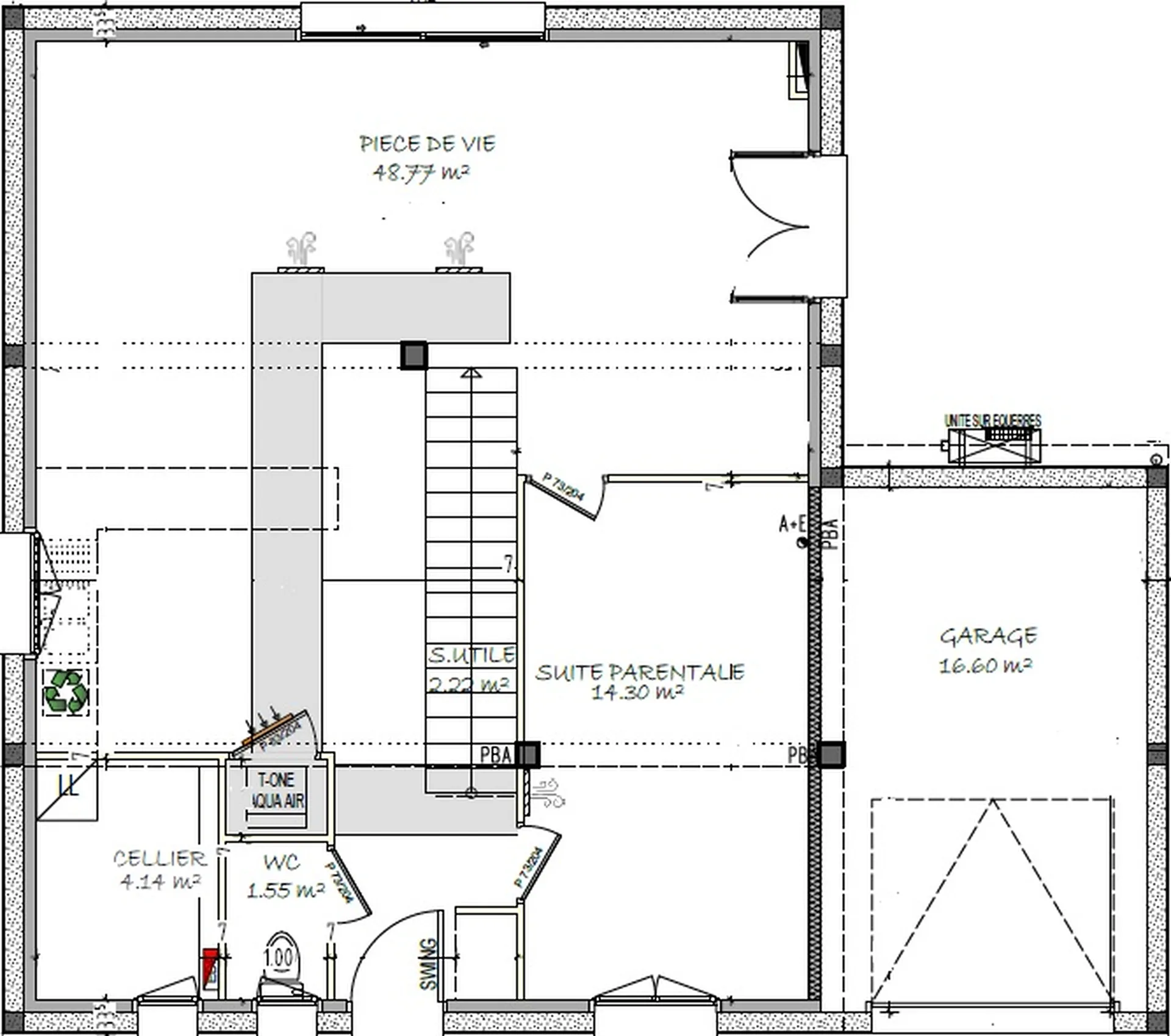 Maison à étage de 118 m² avec garage de 17 m²