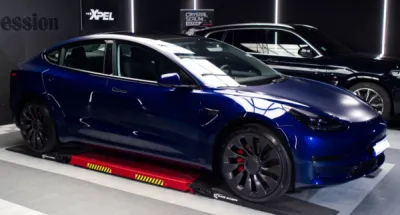 Arrivé tout droit du Tesla Center Rennes pour protection de la carrosserie avec Film Transparent Xpel