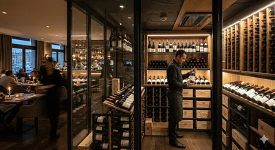Conception de caves à vin climatisées pour restaurants gastronomiques et hôtels à Marseille