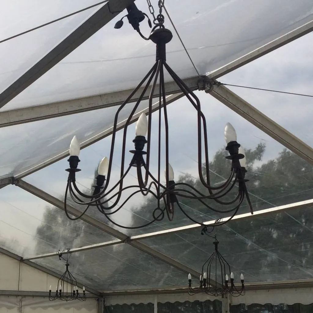 Lustre fer forgé 6x60W