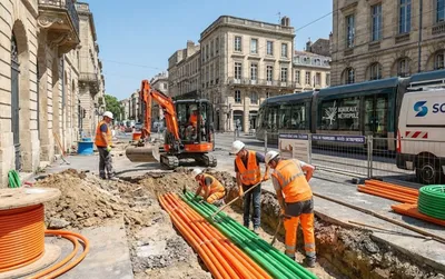 Travaux de génie civil télécom et pose de fourreaux pour entreprises à Bordeaux