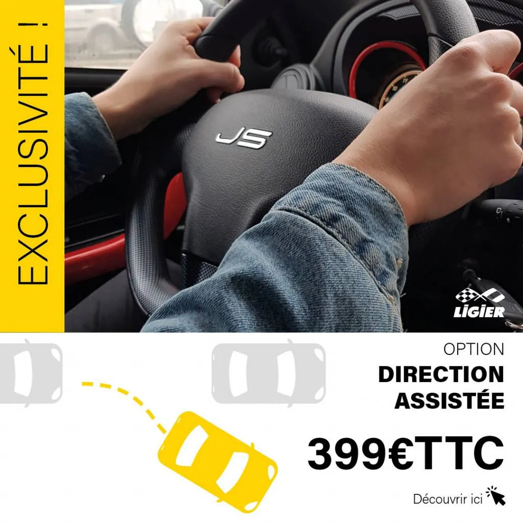 Véhicule sans permis avec Direction Assistée !