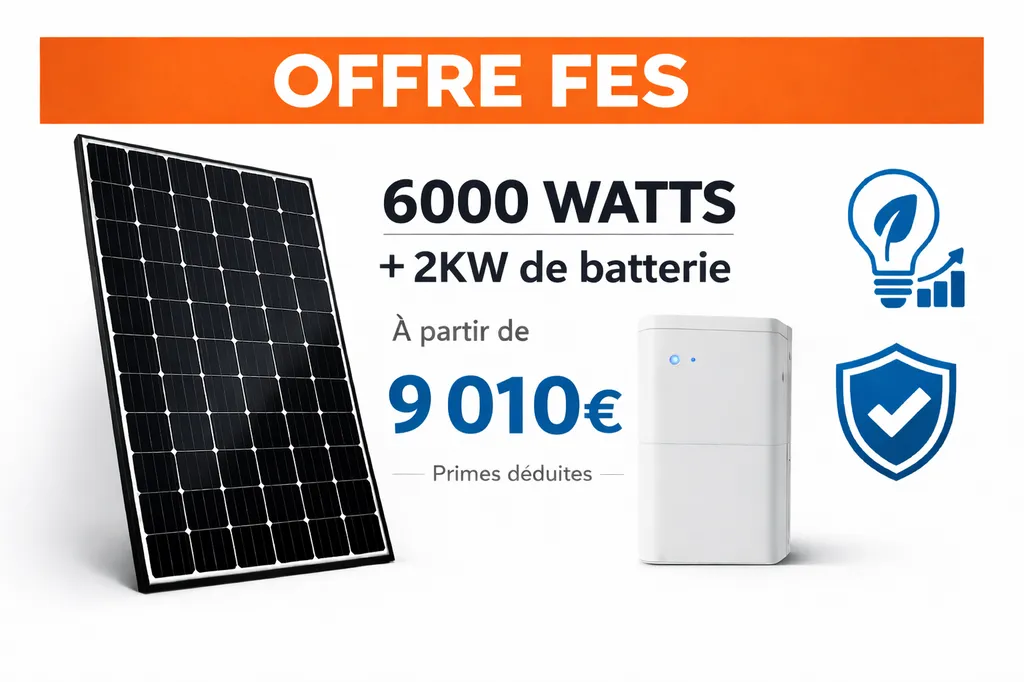 Offre 6000 W micro onduleur + 2KW de batterie – Autoconsommation renforcée pour foyer familial