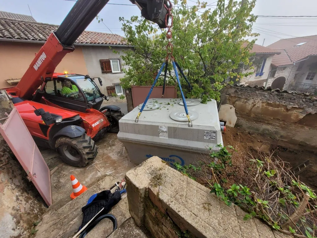 Rénovation d'assainissement individuel à Chiroubles près de Belleville en Beaujolais (69)