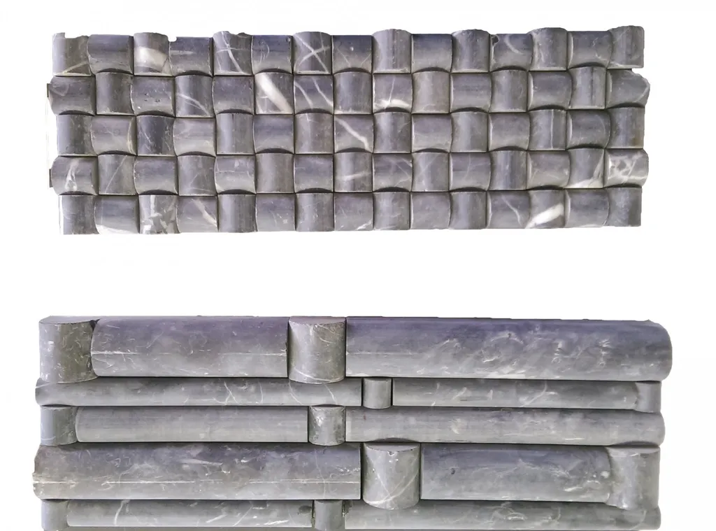 Mosaïque marbre noir effet bouchon de liège