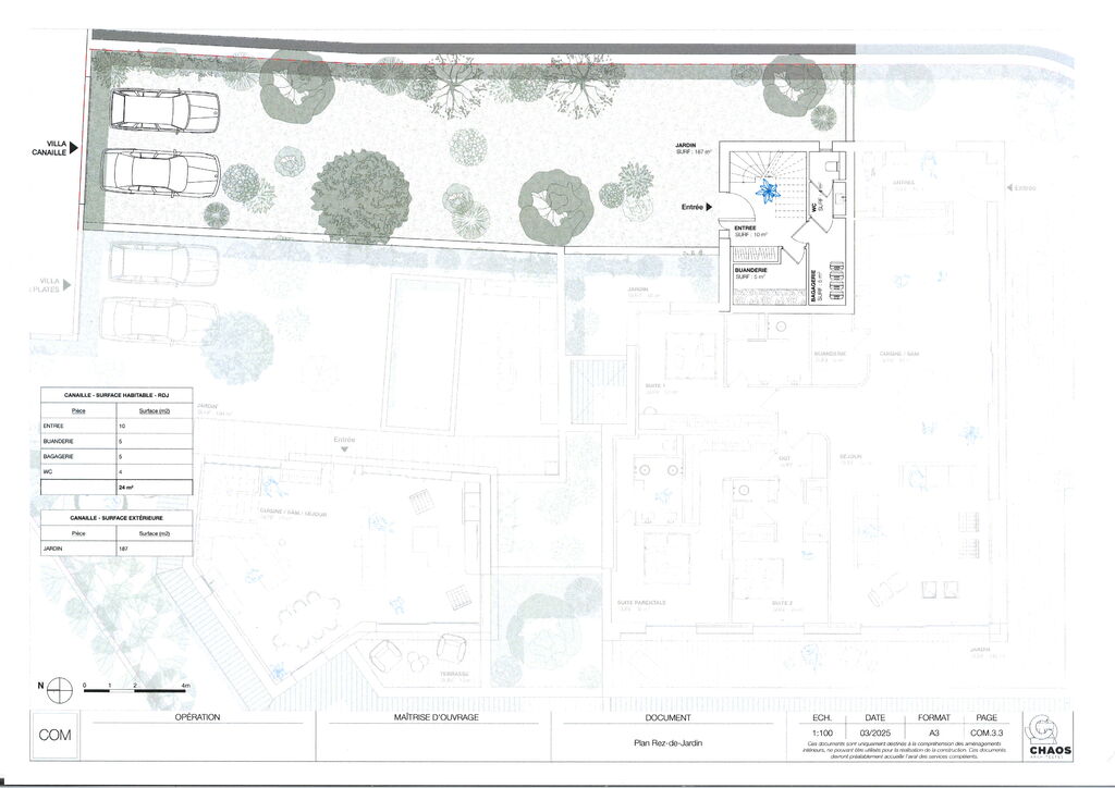 Plan d'aménagement intérieur étage proposé