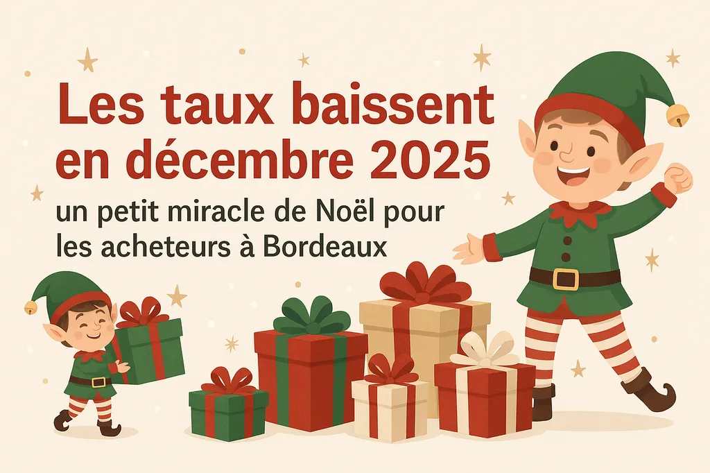 Les taux baissent en décembre 2025 : un petit miracle de Noël pour les acheteurs à Bordeaux
