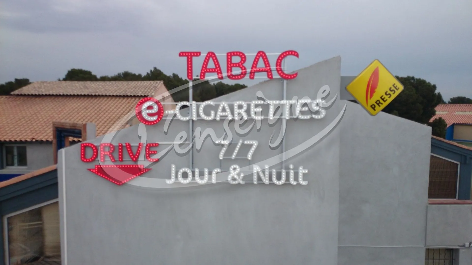 Enseigne tabac à diodes plan de campagne